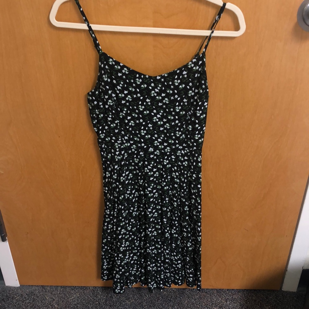 Old Navy Summer Dress Cute Light Floral Black